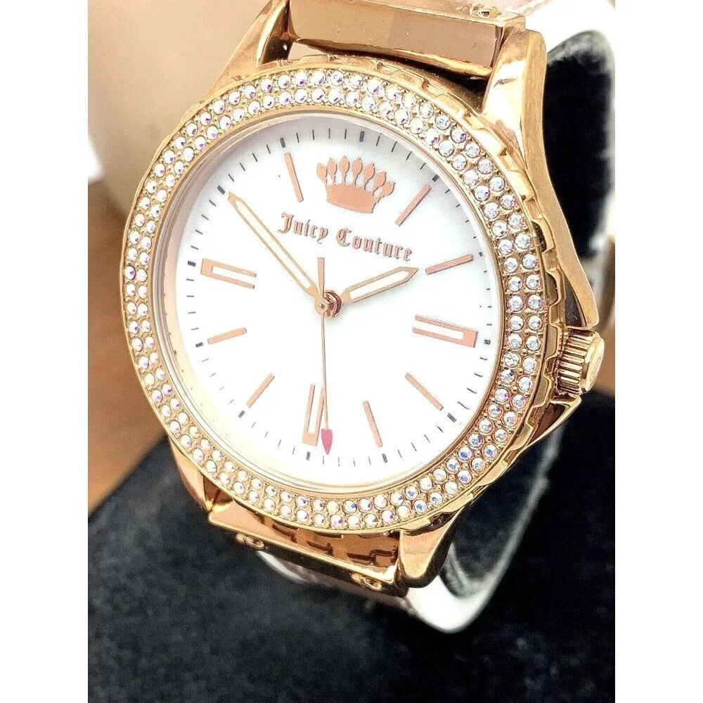 Juicy By Juicy Couture Women's Watch JC/1008 Quartz Rose Gold White Dial…
